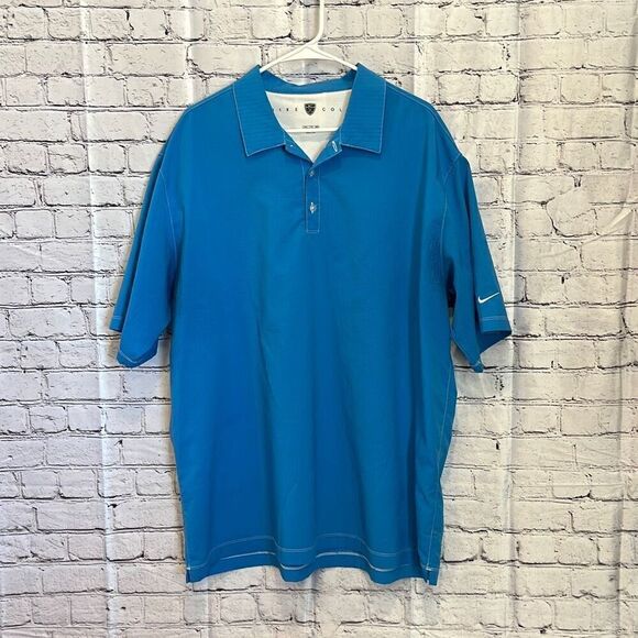 Nike Golf Blue Textured Polo Shirt Size XXL - Picture 1 of 5